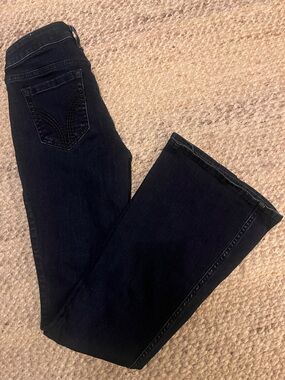 Hollister Blue Wide Leg Jeans with Subtle dark blue Stitching